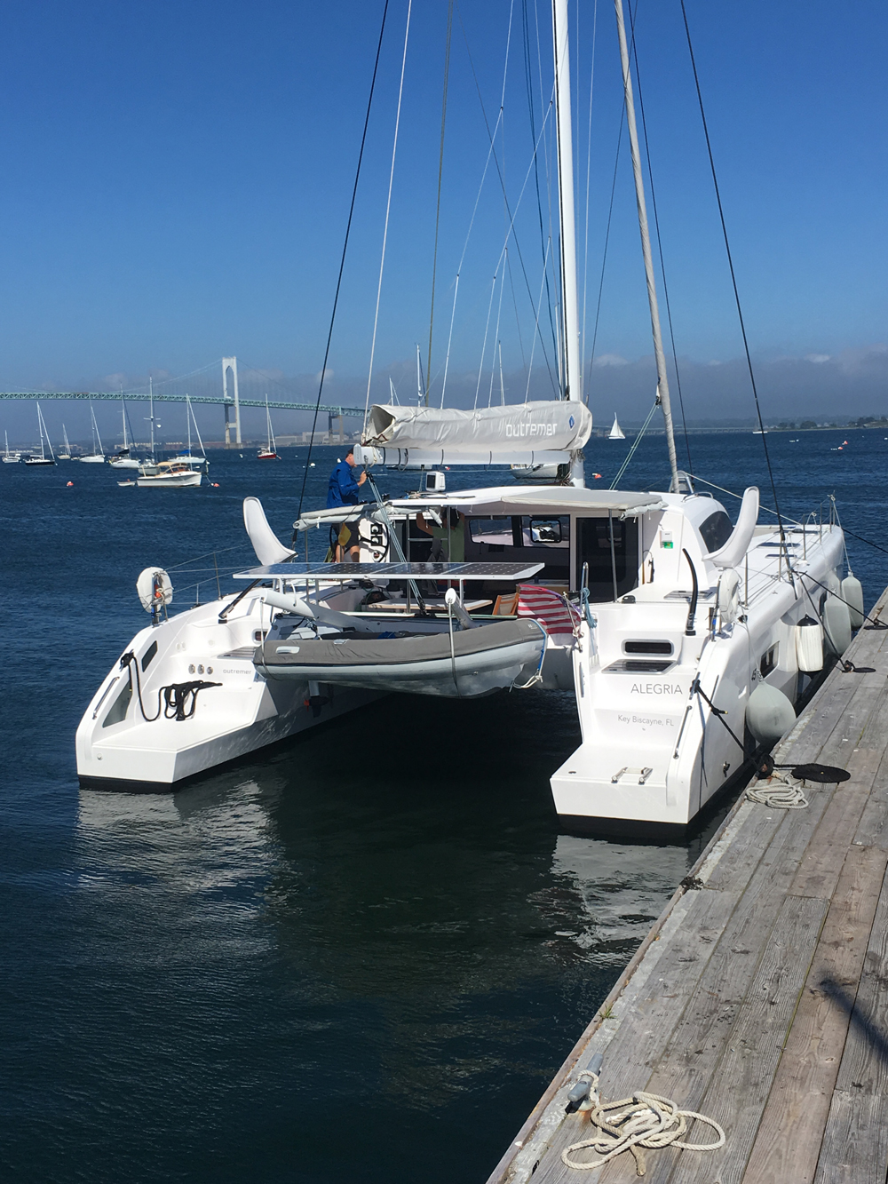Outremer owner with Just Catamarans brokers