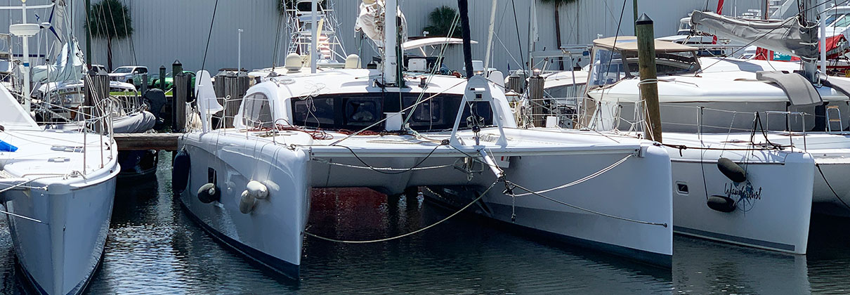 Outremer 45 Catamaran service and upgrades