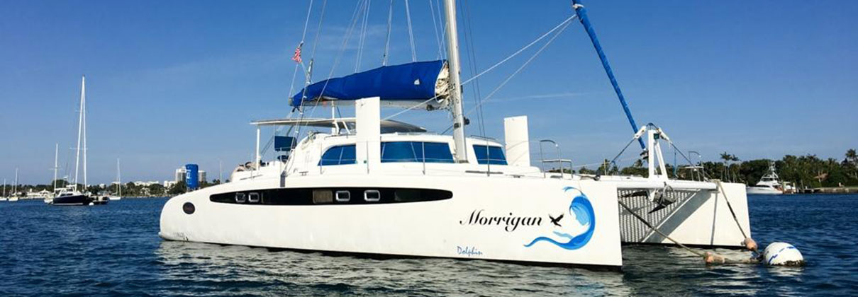Dolphin 46 Catamaran sold by Larry Shaffer broker