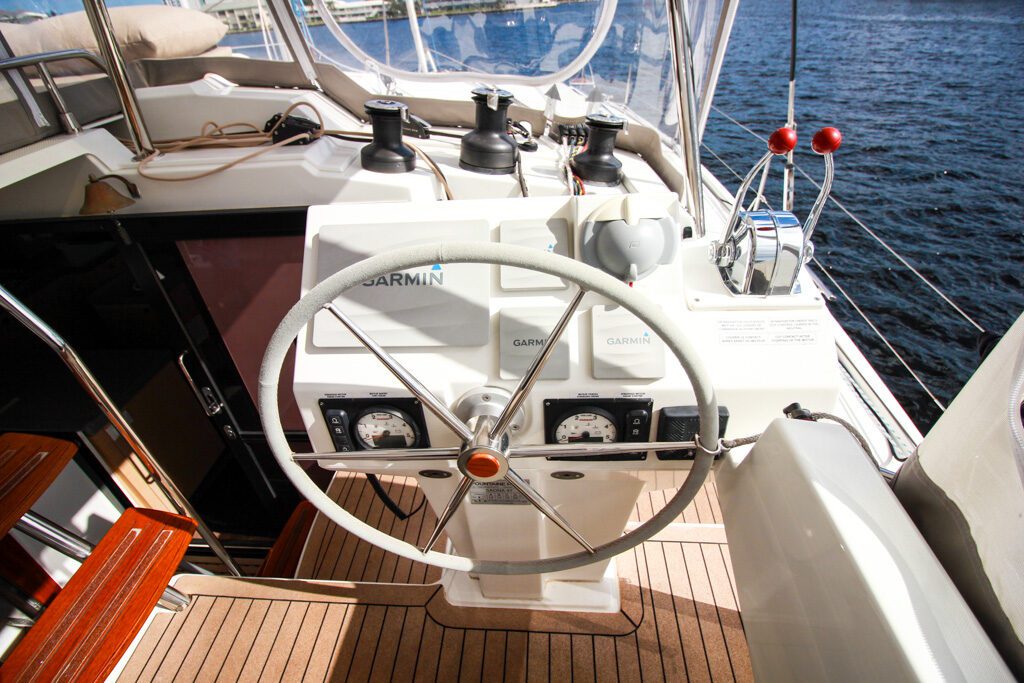 2019 Fountaine Pajot Saona 47 Catamaran FAIR WINDS helm