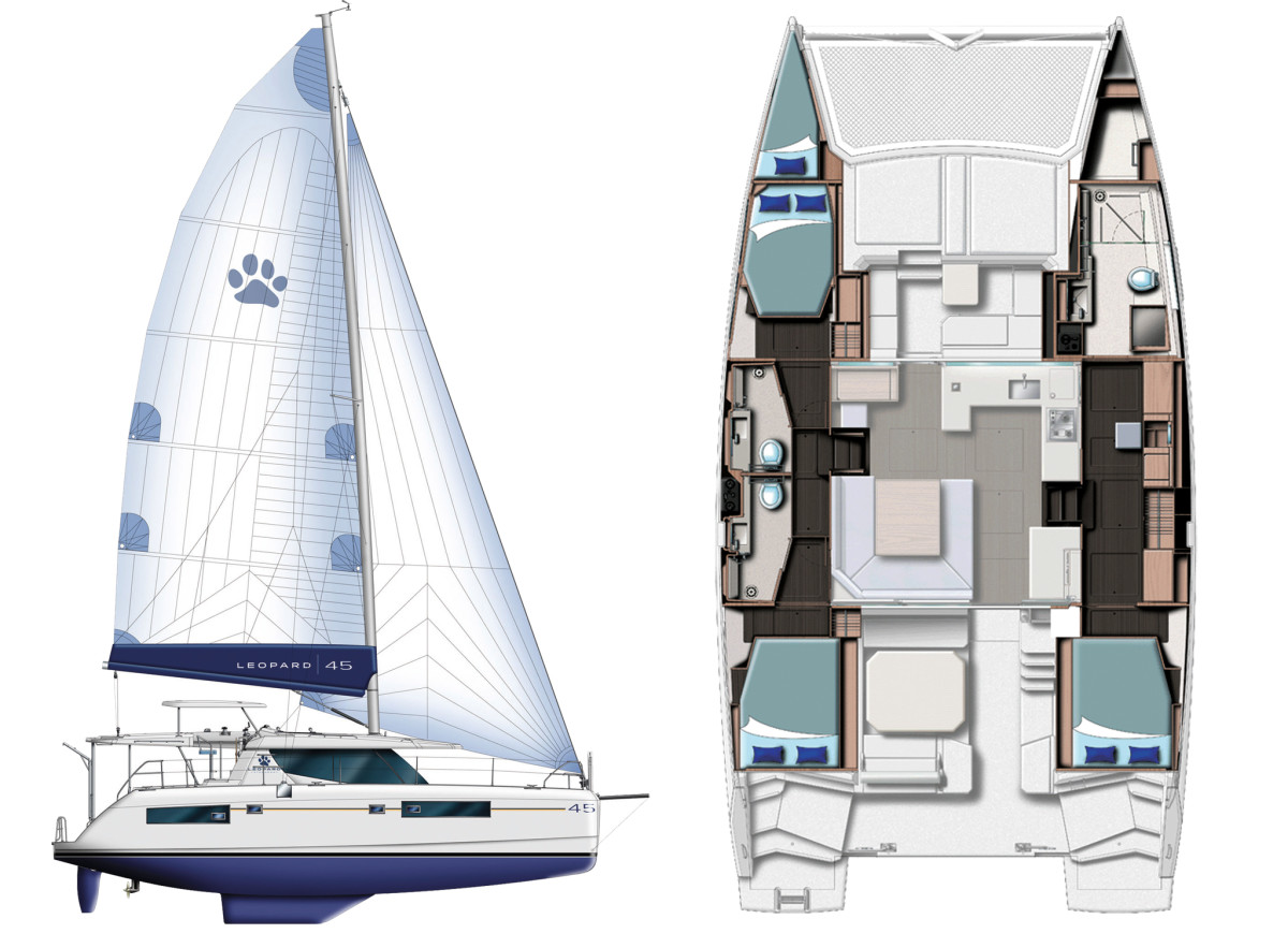 catamaran sailboat layouts