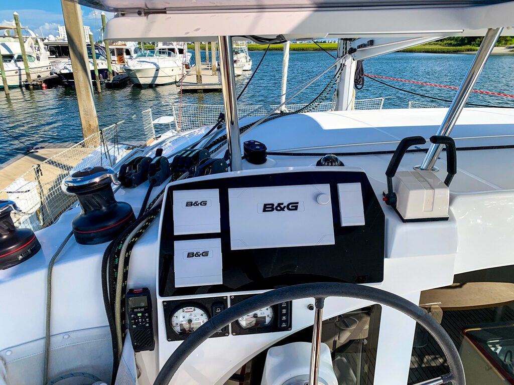 2018 Lagoon 380 Catamaran BLUE MIND helm