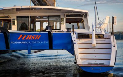 Stop by to view  FLASH, the stunning HH66 Catamaran