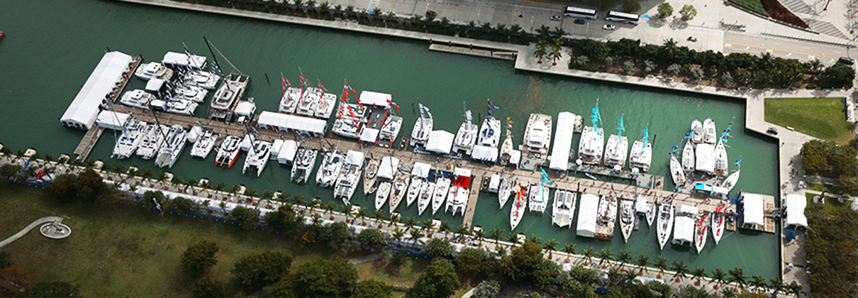 Miami Boat Show Aerial view