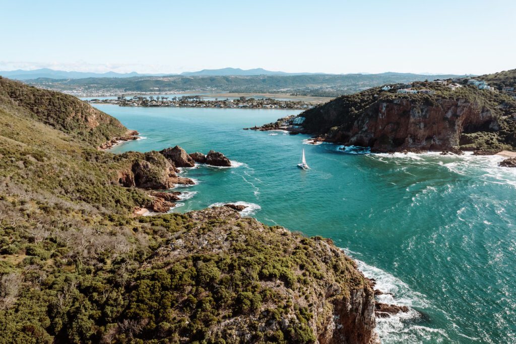 Aerial view of the Knysna Heads, where the 500SE is built