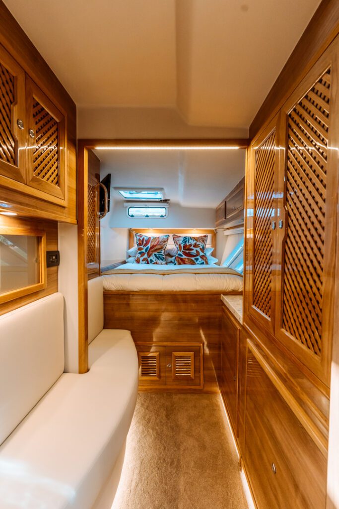 Knysna 500SE double cabin with berth and timber joinery