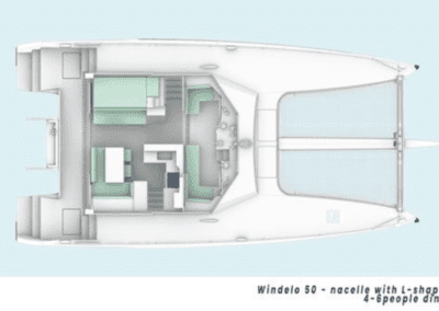 Windelo 50 catamaran - layouts and floor plans