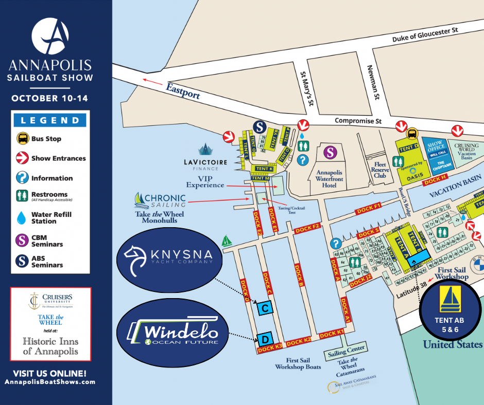 Annapolis Sailboat Show map