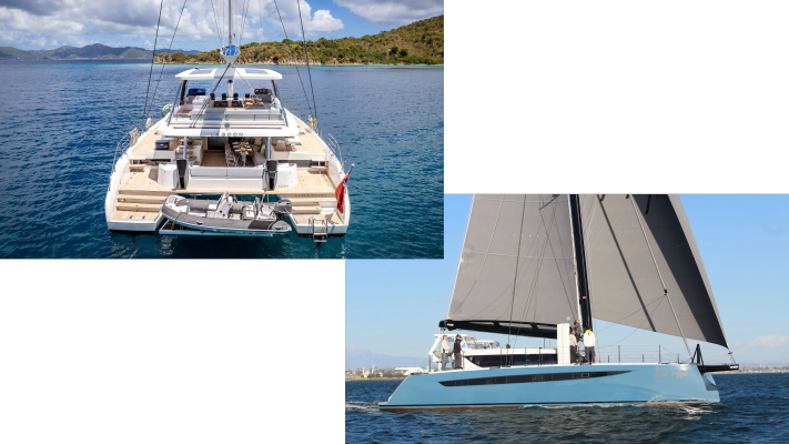 Lagoon Sixty 5 Aura (2023) and HH55 Ticket to Ride (2019)